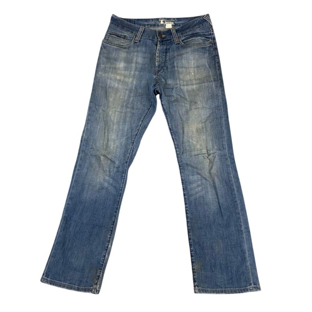 H&M Original Mens Straight Leg Jeans Medium Wash Blue Denim W31 L30